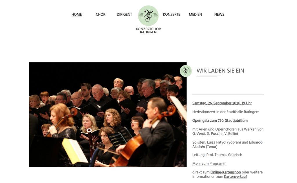 Bild: Homepage vorher